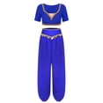 thumbnail image 2 of Aislor Women 2-piece Belly Dancing for Rave Party Shiny Sequin Tassel Outfits Royal Blue XXL, 2 of 7