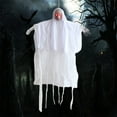 thumbnail image 6 of Halloween Decorations Halloween Glowing Scary Ghost Halloween Ornament with Face Halloween Decorations for Indoor Balconys Outdoor Yard Garden Parties Decorations Indoor and Outdoor White, 6 of 6