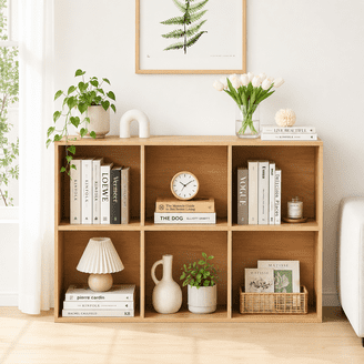 Better Homes & Gardens 16 Cube Storage Organizer, Tobacco Oak