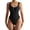 #1 Black-030, variant on Women Sexy Ribbed Bodysuit Seamless Sleeveless Square Neck Tank Top Shapewear