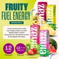 thumbnail image 3 of 1 Pack | Zevia Zero Sugar Energy Drink, Fruity Fuel Variety Pack, 12 Oz Cans (12-Pack) – Naturally Sweetened, Non-Gmo Project Verified, Gluten-Free, Vegan & 3x 9oz Disposable Plastic Cups, 3 of 5