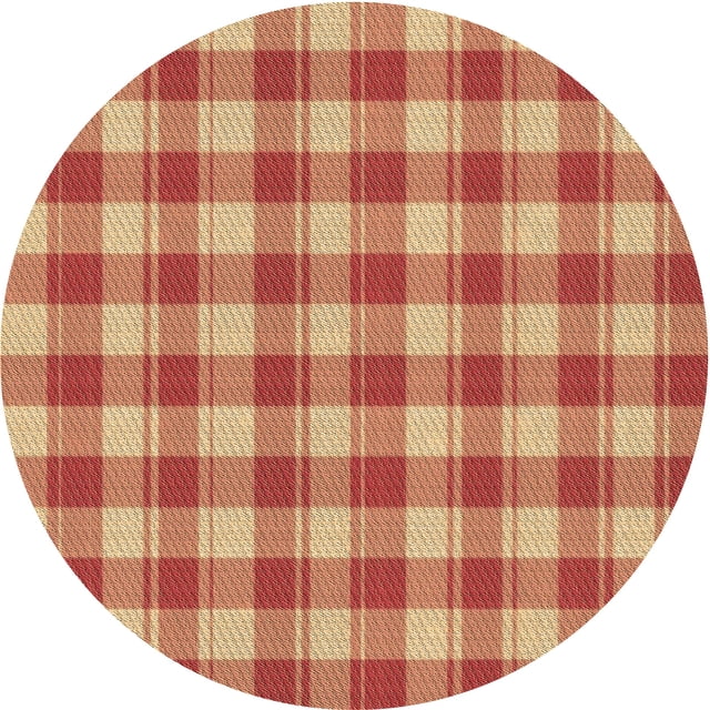Ahgly Company Tapis d'Intérieur Rond Lavable en Machine Brun Sable Brun Transitionnel, 3 Pieds Rond