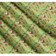 thumbnail image 3 of Soimoi Green Cotton Voile Fabric Heart,Santa & Baubles Christmas Fabric Prints By Yard 42 Inch Wide, 3 of 7