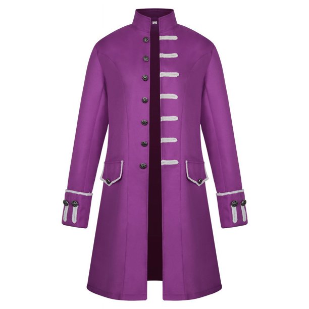 Disfraz clásico Medieval victoriano para hombre, chaqueta de Cosplay con cuello levantado, abrigo renacentista, ropa de Halloween