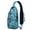 Red-16, variant on Tropical Plant Sling Backpack – Lightweight Water-Resistant Crossbody Bag with Colorful Palm Leaf and Hawaiian Floral Design for Beach Vacation