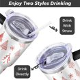 thumbnail image 5 of Christmas Trees 40oz Stainless Steel Vacuum Insulated Tumbler with Lid and Straw Gifts for Mom Friend Sister Grandma, 5 of 5