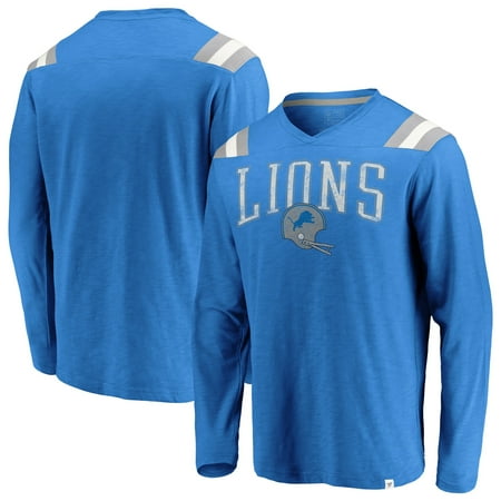 Men's NFL Pro Line by Fanatics Branded Blue Detroit Lions True Classics Long Sleeve T-Shirt