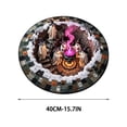 thumbnail image 3 of AHGQT 3D Optical Illusion Halloween Round Rug, 15.7" Spooky Ghost Pumpkin Print Absorbent Doormat, Non Slip Washable Circular Floor Mat for Indoor Entryway Living Room Halloween Home Deco, 3 of 7