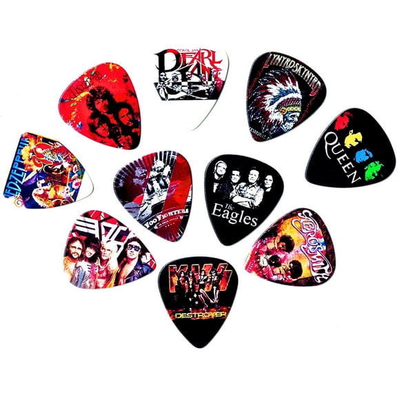 Legendary Bands Guitar Picks Volume II(10 medium picks in a packet)(For Music Lovers)