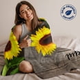 thumbnail image 2 of Farmhouse Sunflower Throw Blankets, Positive Quotes Thankful Grateful Soft Fleece Blanket Decorative for Home Sofa Couch Chair Living Bedroom, 30x40 Inches,, 2 of 9
