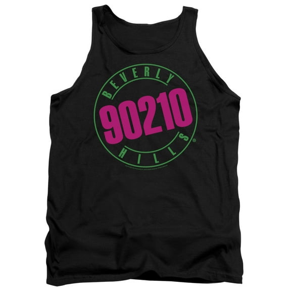 90210 Neon Adult Tank Top Black
