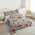 thumbnail image 3 of Homewish Excavator Theme Bedding Comforter Set,Construction Vehicles Twin Comforter Sets,Orange Gray Bedding Set For Boys Kids,Ultra Soft Home Decor Reversible,2 Pieces, 3 of 8