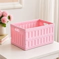 thumbnail image 4 of VENTORA Foldable Hollow‑Ventilated Plastic Storage Crate, Stackable Portable Organizer Bin With Built‑In Side Handles, Collapsible Flat‑Design Storage Basket for Stationery Cosmetics Toys, 4 of 7