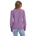 thumbnail image 4 of Nestiefly Womens 2026 Fall Sweaters Long Sleeve Tops Classic Crew Neck Pullover Sweaters Loose Dressy Casual Basic Clothes Light Purple S, 4 of 5