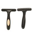 thumbnail image 1 of Pet Grooming Rake Brush Non-slip Handle Dog Detangler Brush Pet Dematting Comb, 1 of 10