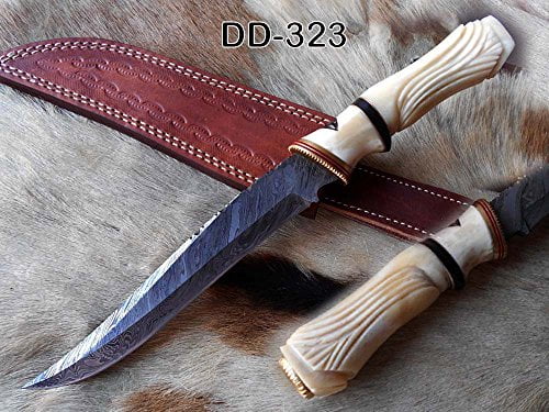 Details about   7” Stainless Steel Skinner SHARP Camel Bone Handle Leather Sheath Rugged 