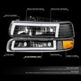 thumbnail image 6 of DNA Motoring For 1999-2006 Silverado Suburban 3D C-Style LED DRL Headlights + Bumper Lamps, 6 of 8