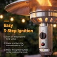 thumbnail image 6 of FOOWIN 50,000 BTU Patio Heater for Outdoor Use, Outdoor Heater with Round Table, Wheels, Protection System, Bronze, 6 of 10