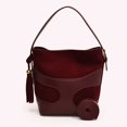 thumbnail image 3 of Bolso Mano Gran Capacidad Con Costuras Terciopelo Piel Ante para Mujer Novedad 2024 Comm () Rojo, 3 of 9