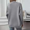 thumbnail image 3 of Women's Autumn And Winter Solid Color Temperament Sweater Jacket Knitted Cardigan Loose Sweaters for Women Cardigan Sweater Button up Women Knit Cardigan Long Cute Sweaters Kimono Cardigans for Women, 3 of 8