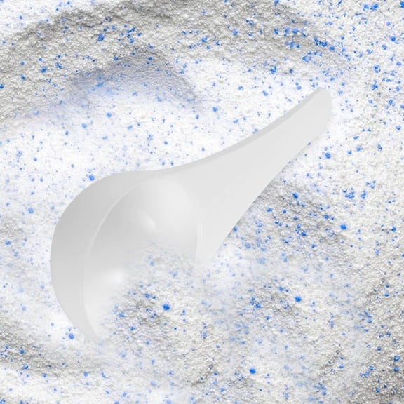 LOLIPPYY 20Pcs White Plastic Scoop for Laundry Powder Ergonomic Grip and Precise Measurement