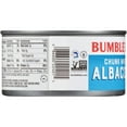 thumbnail image 3 of Bumble Bee Chunk White Albacore Tuna in Water, Wild Caught, Gluten Free, 18g Protein Per Serving, Shelf Stable Can, 12oz, 3 of 5