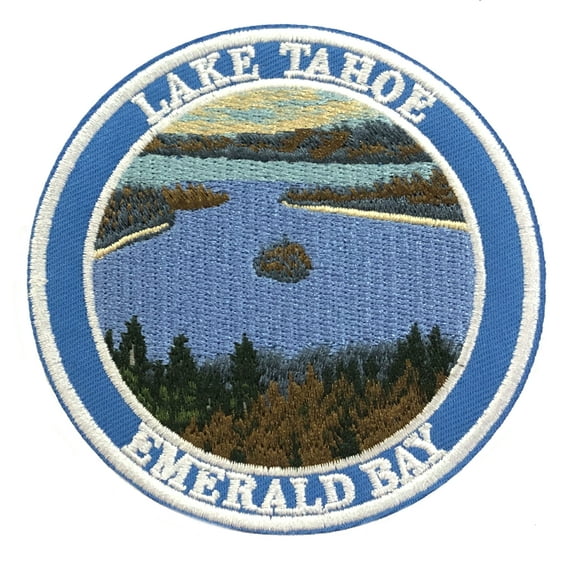 Lake Tahoe Emerald Bay Embroidered Patch Iron/Sew-On Applique Travel Souvenir