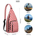 thumbnail image 4 of Striped & Checkered Fusion Sling Backpack - Unique Pattern Crossbody Bag, Stylish Pack for Urban Explorers, 4 of 4