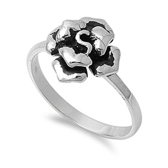 Hawaiian Plumeria Tropical Rose Ring .925 Sterling Silver Band Jewelry Female Male Unisex Size 6