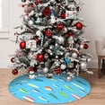 thumbnail image 4 of KLL 48" Christmas Tree Skirt Different Color Fishing Bait Xmas Tree Skirts Mat for New Year Xmas Holiday Party Indoor Outdoor Home Decoration, 4 of 5