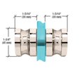 thumbnail image 2 of CRL SDK120PN Polished Nickel Euro Style Back-to-Back Shower Door Knobs, 2 of 5