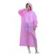 thumbnail image 3 of Chubasquero largo para adultos, para viajes al aire libre, pesca, escalada, poncho de lluvia con capucha (rosa) Likrtyny Libre de BPA, 3 of 8