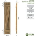 thumbnail image 2 of Ekena Millwork 10 1/2"W x 38"H Americraft Three Board (2 Batten) Exterior Real Wood Joined Board-n-Batten Shutters w/ Z-Bar (Per Pair), Track Green, 2 of 10