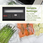 NESCO® Vacuum Sealer, Heavy-Duty with Double Heat Seal, Dual Pump, Accessory Port for Jars, Includes 11 & 8 Rolls, Ideal for Meat Storage & Sous Vide, VS-12