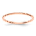 thumbnail image 1 of Diamond2Deal 14k Or Rose 1.2mm Demi-Rond Satin Femme Empilable Taille 6.5, 1 of 3