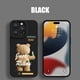 thumbnail image 3 of Highend Black Cartoon Bear Phone Case For iPhone 15 14 13 12 11 Pro Max X XS Max XR Mini 8 7 14 15Plus Matte Soft Silicone Cover, 3 of 5