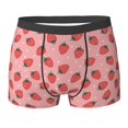 thumbnail image 6 of Men's Boxer Briefs, Cute Strawberry Starry Sky Pink Soft Comfy Mens Underwear Boxer Briefs Breathable With Widen Waist, 6 of 7