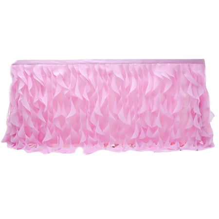 

Wanwan Attractive Table Skirt Add Atmospheres Polyester Self-adhesive Solid Color Table Dress for Home