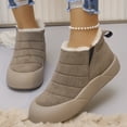 thumbnail image 6 of XIMIN Womens Winter Snow Boots Ankle Boots Warm Plush Lined Booties Slip On Walking Hiking Cotton Shoes Platform Sneakers Outdoor Non-Slip Fleece Short Boot, 6 of 6