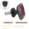 thumbnail image 3 of 4 Pcs Cabinet Handle Drawer Pulls Bohemia Florals Knobs with Screws Square Furniture Office Cabinet Knob Decoration, 3 of 7
