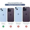 thumbnail image 2 of for iPhone 14 Case & iPhone 13 Case with Camera Cover Slide, Built-in 360° Rotating Kickstand & Tempered Glass Screen Protector Shockproof Case for iPhone 14 & iPhone 13 6.1 inch, Navy Blue, 2 of 14