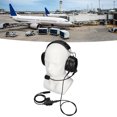 thumbnail image 4 of Headphone, 2.5m/8.2ft High Strength 7.1mm Plug Hearing Protection Earmuffs PU+ABS Multifunction Noise Cancelling  For UV-9R PLUS For, 4 of 8