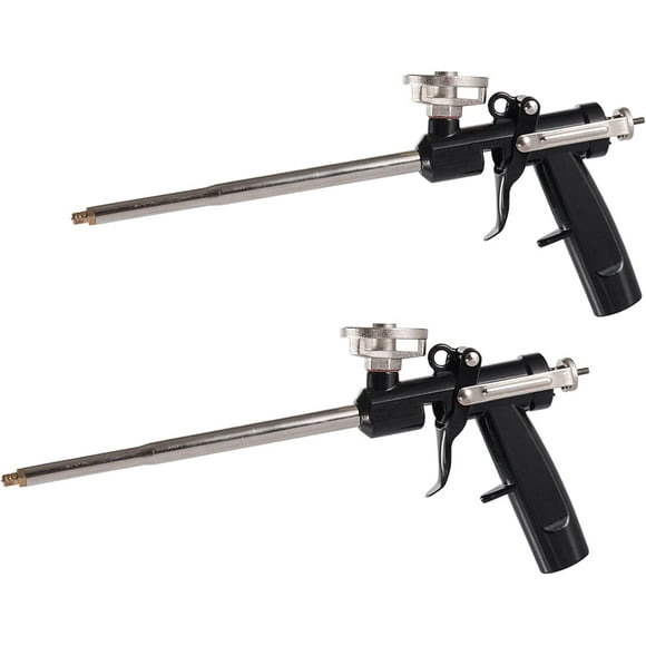 2 Pieces Professional Polyurethane Foam Gun, Caulking Gun, Suitable for Caulking, Filling, Sealing, Insulation Widening Spray (Black)