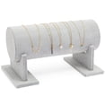 thumbnail image 6 of Juvale Velvet Headband Holder Stand - 12.2 x 6.5 x 6.7 Inches, Gray Velvet - Hair Accessories Organizer & Headband Rack - Bracelet Display & Jewelry Stand, 6 of 10