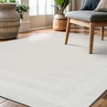 thumbnail image 6 of CAMILSON Modern Luxury Geometric Micro Loop Soft Stain Resistant Easy-Cleaning Non-Shedding Indoor Area Rug 5x7 White, 6 of 9