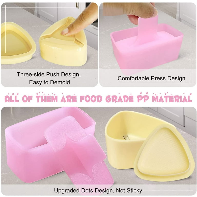 7 Pack Onigiri Mold, Rice Mold Musubi Maker Kit, Non Stick Spam Musubi Maker  Press Rice