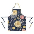 thumbnail image 2 of Pioneer Flower Floral Print Pattern Apron-Garden Aprons for Women with Pockets-Cotton Linen Waterproof Kitchen Cooking Gardening Aprons Adjustable for Kitchen,Cooking,BBQ and Salon 33x27 Inch, 2 of 7