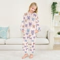 thumbnail image 5 of Fluffy Pajamas Set Fuzzy Winter Warm Pj Sets Pullover Tops and Long Pants Bows and Spider Webs X-Small, 5 of 8