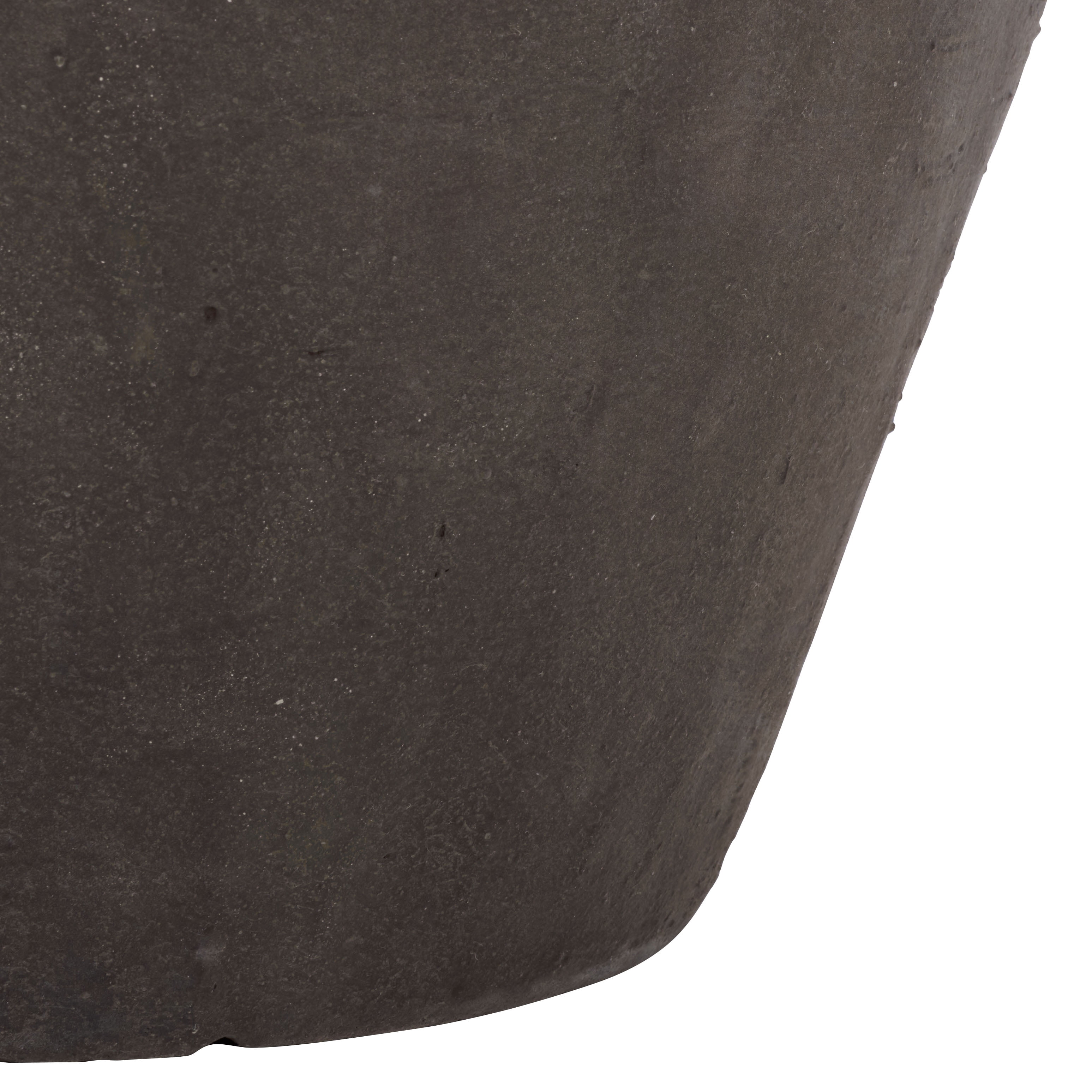 Safavieh 19.3" x 19.3" x 26.8" Round Brown Cement Bamboo Plant Pot