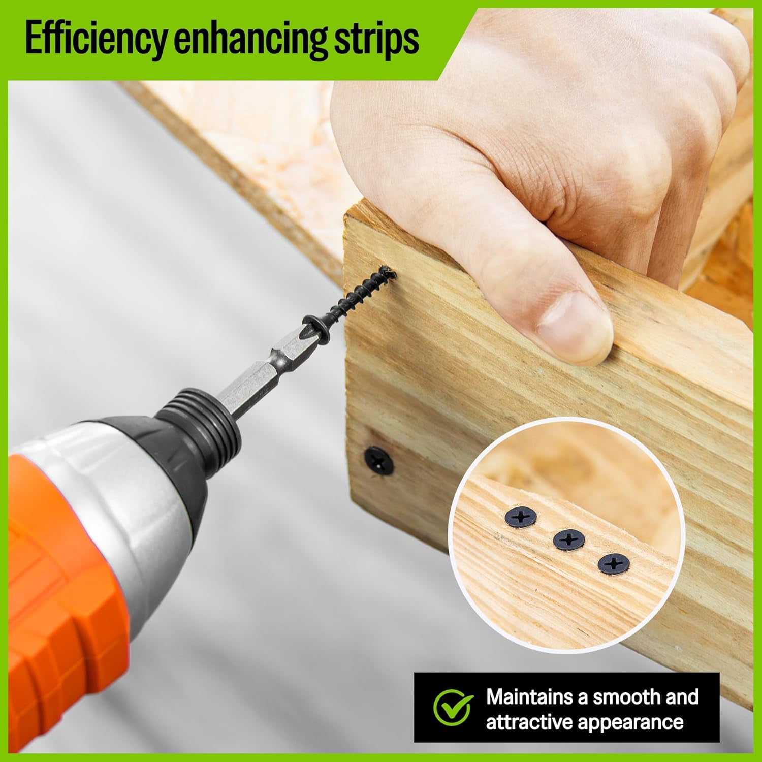 MEITE Drywall Screws, #6 x 1-1/4" Coarse Thread Wood Screws for Drywall, Wood and Furniture (5 LBS)